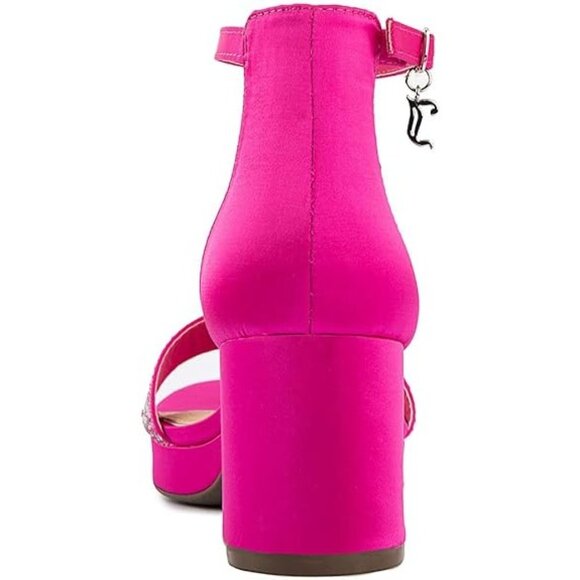Juicy Couture Womens Ankle Strap Open Toe Block Heel Sandals - Picture 3 of 4